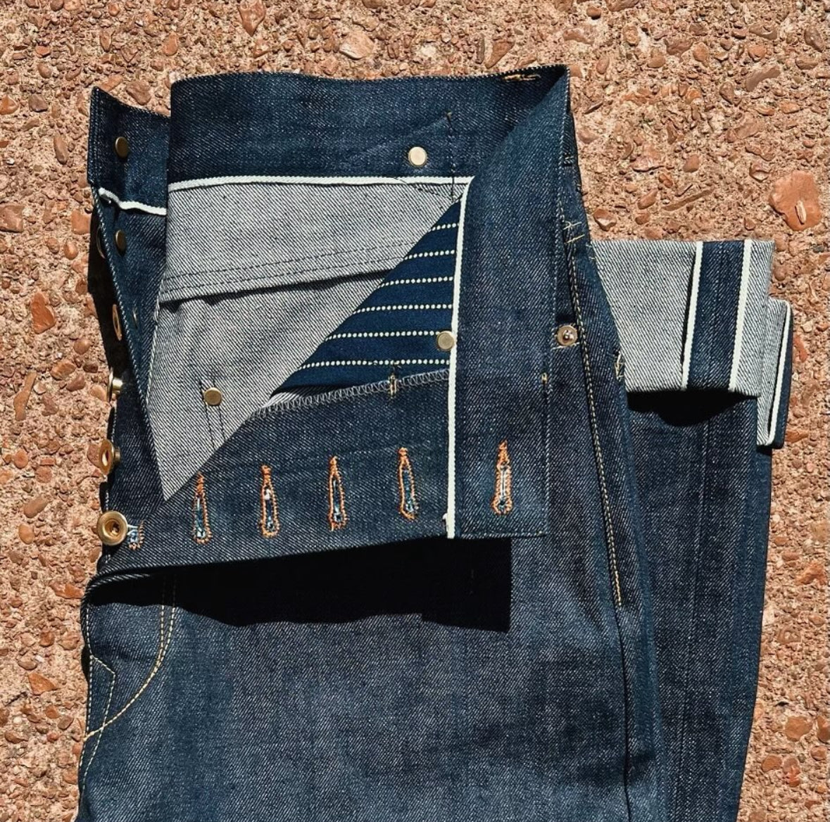 14.5 oz. Natural Indigo 100% Cotton Rigid Selvedge