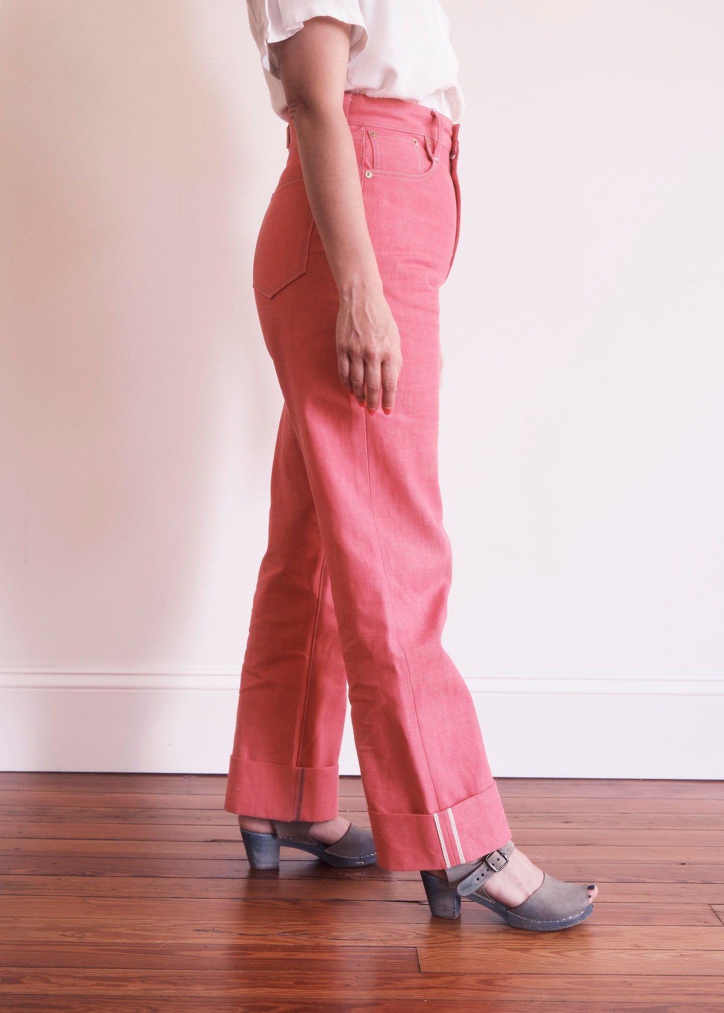 11.5 oz. Hot Pink 100% Cotton Rigid Selvedge