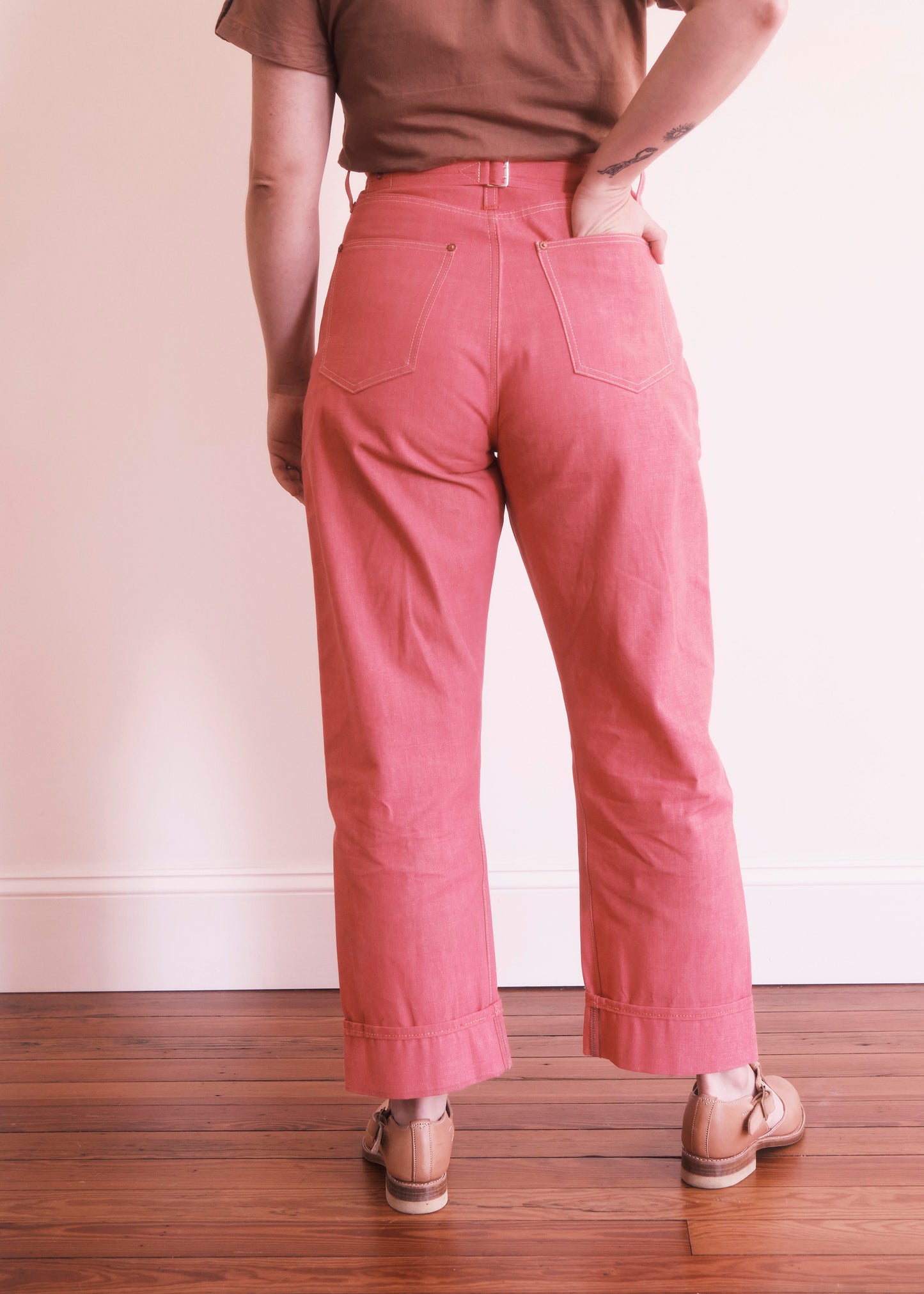 11.5 oz. Hot Pink 100% Cotton Rigid Selvedge